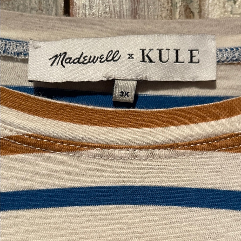 EUC Madewell x KULE Long Sleeve Striped Shirt /3X/ - Picture 2 of 9